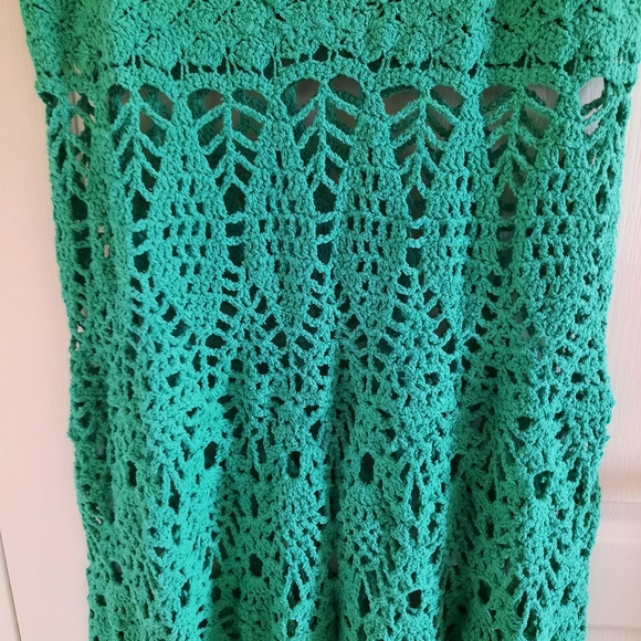 Stunning Handmade Crochet Lace Plus Size Dress 1X - 2X - Picture 3 of 13